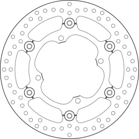 BREMBO Serie Oro apvalus plaukiojantis stabdžių diskas priekinis KAWASAKI KX 250-450cc 2014-2024