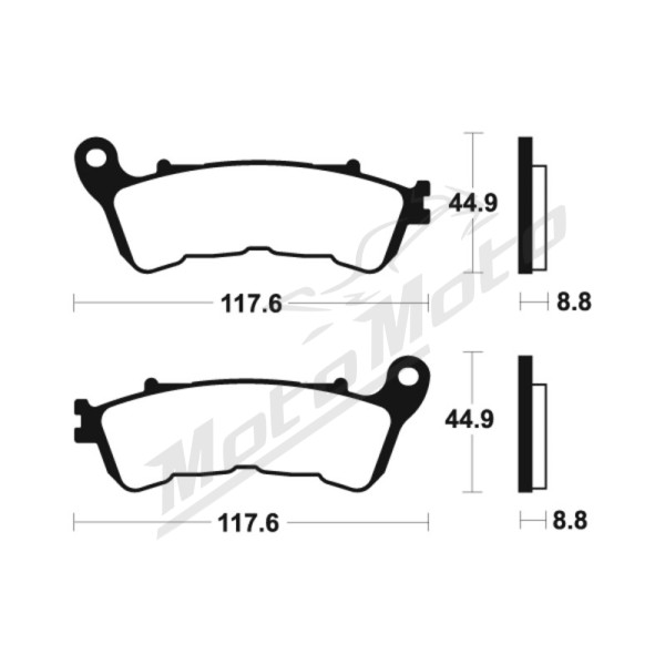 TECNIUM Scooter Organic Brake pads ME328 Honda / Suzuki 125/300 01-19
