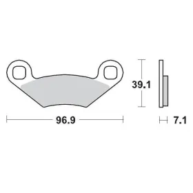 MOTO-MASTER Racing Brake Pads ATV Polaris Outalw / Ranger / Scrambler / Sportsman / Trail Boss / Xpedition 250-800 88-14