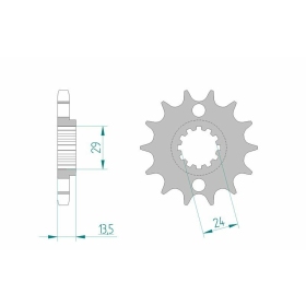 AFAM Steel Standard Front Sprocket 24801 - 630 15 teeth ​​​​​​​KAWASAKI GPZ / Z 1000-1100cc 81-85