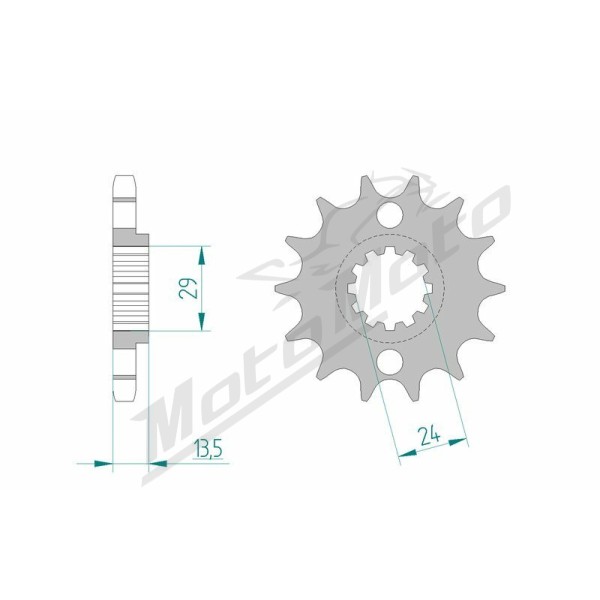 AFAM plieninė standartinė priekinė žvaigždutė 24801 - 630 15 dantukų ​​​​​​​KAWASAKI GPZ / Z 1000-1100cc 81-85