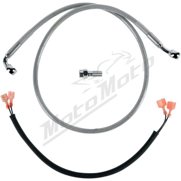 DRAG SPECIALTIES Stainless Steel Brake Line Kit Harley Davidson FXST / FXSTB / FXSTC / FXSTS / FXSTSB 1340cc 89-99