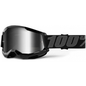 OFF ROAD 100% Strata 2 Black Goggles (Mirrored Lens)