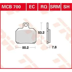 TRW RQ Series Organic Sports Brake Pads Aprilia / Benelli / Bimota / Cagiva / Derbi / Ducati / KTM / Moto Guzzi / Moto Morini / MV Agusta / Norton / Voxan 502-1290cc 97-24