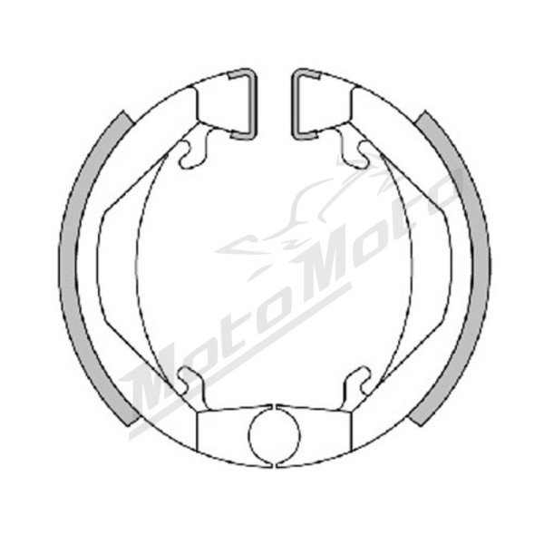 POLINI Brake Shoes 80x18 incl. Springs Honda / Peugeot / Piaggio 50cc 70-17