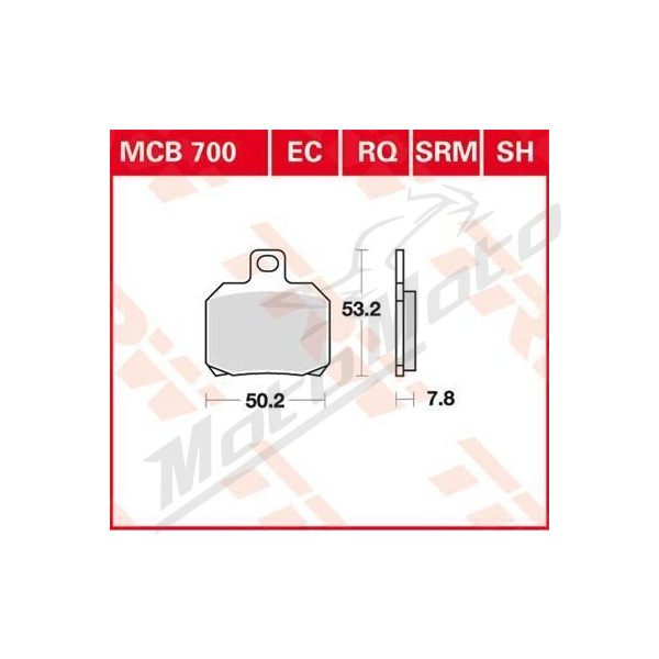TRW RQ Series Organic Sports Brake Pads Aprilia / Benelli / Bimota / Cagiva / Derbi / Ducati / KTM / Moto Guzzi / Moto Morini / MV Agusta / Norton / Voxan 502-1290cc 97-24