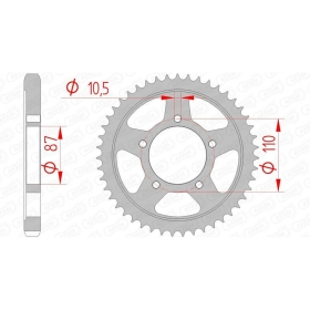 AFAM Steel Standard Rear Sprocket 530 42-48 teeth
