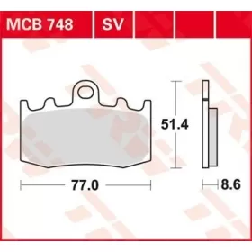 TRW SV Series Sindered Brake Pads BMW K / R 850-1300cc 00-16
