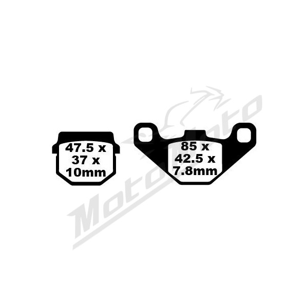 EBC SFA stabdžių trinkelės APPRILIA / GILERA / PAIAGGIO 50-100cc 03-20