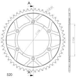 Supersprox Steel Rear sprocket Beta/GasGas/Husqv. Black 51t