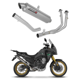 Dominator Full Exhaust System Collector Silencer GPF + dB killer Rieju Aventura 500 2023-2026