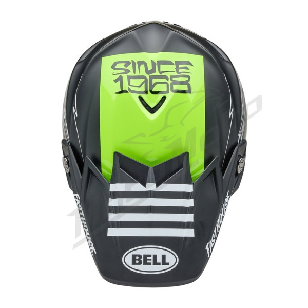 BELL Moto-9S Flex Fasthouse Smoke Bomb Krosinis šalmas