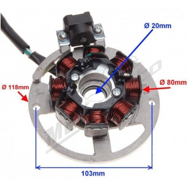 Lichtmaschine Stator für 50ccm CPI (Minarelli) Motoren, Adly