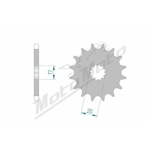AFAM Steel Standard Front Sprocket 94118 - 428 12-14 teeth APRILIA / BETA / HM / RIEJU / YAMAHA / CAGIVA / PEUGEOT 50CC 87-25