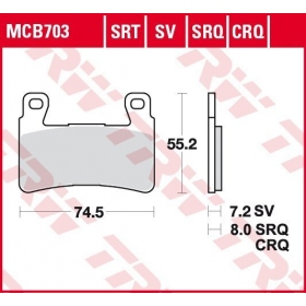 BRAKE PADS TRW MCB703SV ROUTE