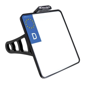 HEINZ BIKES Ø19 License Plate Side Mount Chrome 200x220mm Harley Davidson FXD / FXDWG / FXDXI / FXDX 1340/1450 91-05 