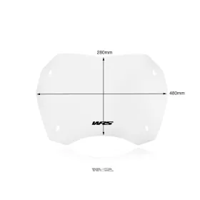 WRS Windscreen for Scooter Clear 28cm Honda SH 125-150cc 17-19