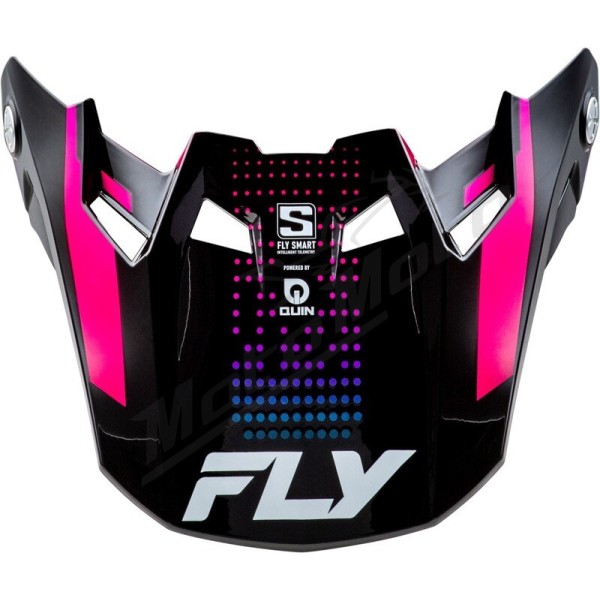 FLY RACING Formula S Carbon Protocol Peak - Black Carbon/Grey/Hi-Vis