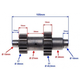 Transmission / gearbox reverse gear SHINERAY ATV250 ST-9E 4T