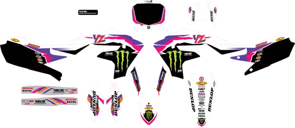 D'COR VISUALS Complete Graphics Kit Yamaha YZ 250cc 19-23