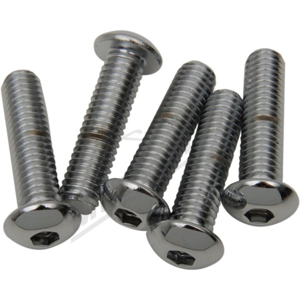 DRAG SPECIALTIES Replacement Button Head Bolts M10 5pcs.