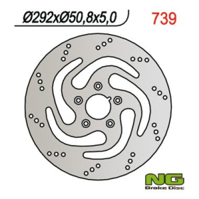 NG BRAKES Front Fixed Brake Disc 292mm Harley Davidson Dyna / Softail 883-1450cc 84-99