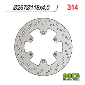 NG BRAKES Front Fixed Brake Disc 267mm Yamaha TT 600cc 92-07