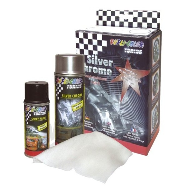 MOTIP Dažų rinkinys Silver Chrome dažai+gruntas 674570
