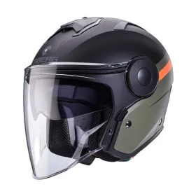 Open Jet Helmet Caberg Soho Zephyr Black/Green/Orange