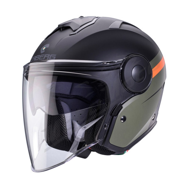 Open Jet Helmet Caberg Soho Zephyr Black/Green/Orange