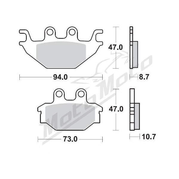 MOTO-MASTER Ceramic Rear Brake Pads SYM / Yamaha 125 08-19