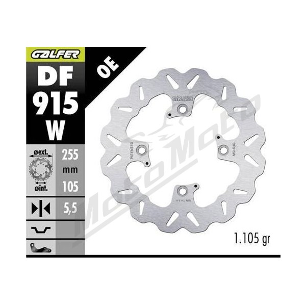 GALFER BRAKE ROTOR FIXED WAVE Triumph BONNEVILLE / SCRAMBLER / SPEED 800-1200cc 04-26