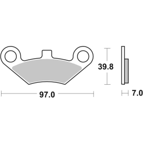Sbs stabdžių trinkelės 914SI Sintered Offroad CF MOTO / GOES