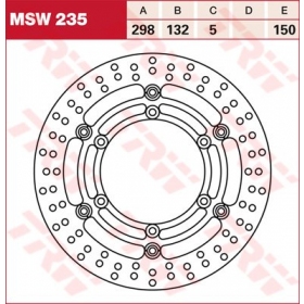 PRIEKINIS STABDŽIŲ DISKAS MSW235 YAMAHA XJ / XV / XVS / XVZ 535-1600cc 1995-2016 1VNT