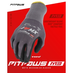 TMV Pitpaws gloves Black "I love MX" XL