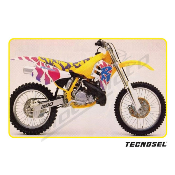 TECNOSEL lipdukų, sėdynės užvalko rinkinys Suzuki RM 125-250cc 89-92