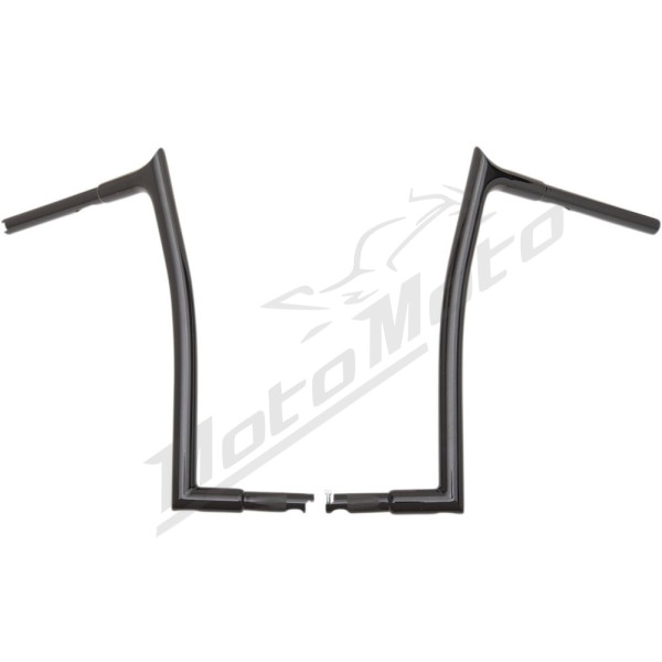 FAT BAGGERS INC. Pointed Top Handlebar Black 89x40.5cm Harley Davidson FLD / FLHR / FLRT / FXDB / FXDL / FXST 1340-1800 85-18