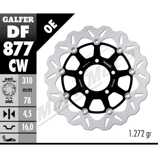 GALFER Wave® Front Brake Rotor Triumph Daytona / Speed Four / TT 600-650cc 00-06