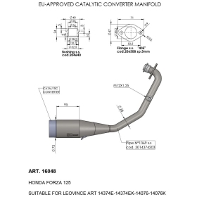 LEOVINCE Catalytic Converter HONDA NSS 125 21-24