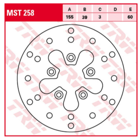 TRW Front Brake Disc Malaguti / Peugeot 50cc 92-01