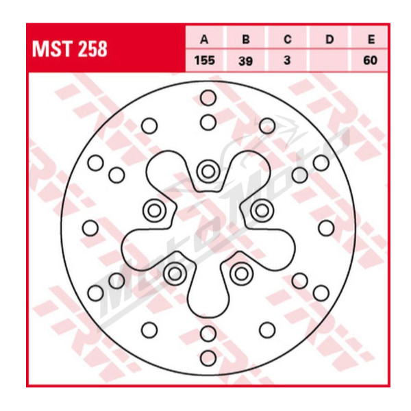 TRW Front Brake Disc Malaguti / Peugeot 50cc 92-01