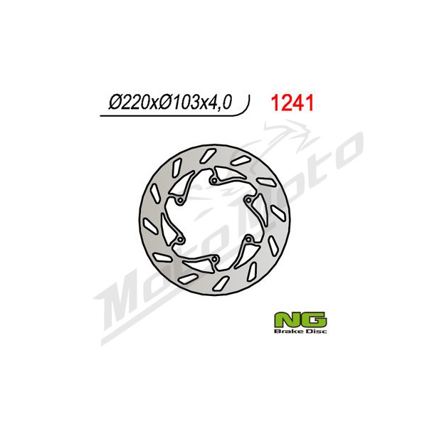 NG Rear Fixed Brake Disc 220x103x4mm BMW / Husqvarna 449-511cc 08-14