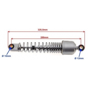 Rear shock absorbers OGAR/ Universal 320,50mm Ø10 Ø12 2pcs