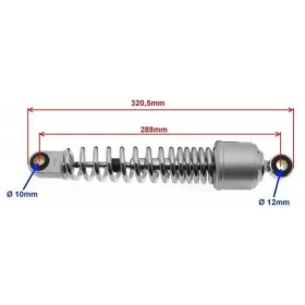 Rear shock absorbers OGAR/ Universal 320,50mm Ø10 Ø12 2pcs