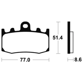 TECNIUM Street Organic Brake pads - MA296 BMW HP2 / K / R 850-1300cc 01-15