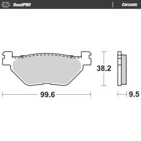 MOTO-MASTER Ceramic Rear Brake Pads Yamaha FJR / TDM / VMX / XT / XVS 900-1900 01-24