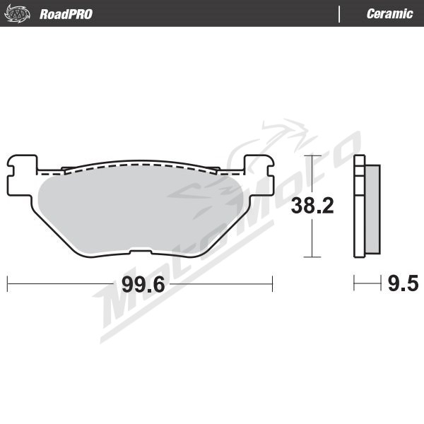 MOTO-MASTER Ceramic Rear Brake Pads Yamaha FJR / TDM / VMX / XT / XVS 900-1900 01-24