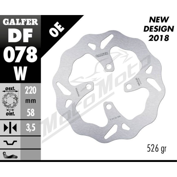 GALFER Wave® Front Brake Rotor Honda MSX / NSC / PCX / SH / Vision 50-125cc 11-24