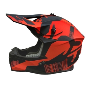 Motocross helmet Timeless MX Terrain Flow matt black / red