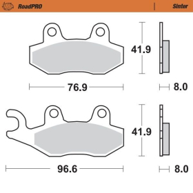 MOTO-MASTER Sinter Front Brake Pads Aprilia / Benelli / Kymco / Peugeot / PGO / Suzuki 50-500 07-24